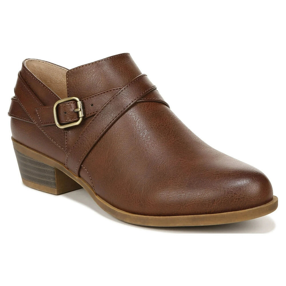 LifeStride Adley Women's Ankle Booties Brown Size 11‎ M Casual Comfort